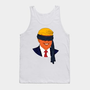 Trump Blindfolded like Bird Box Tank Top